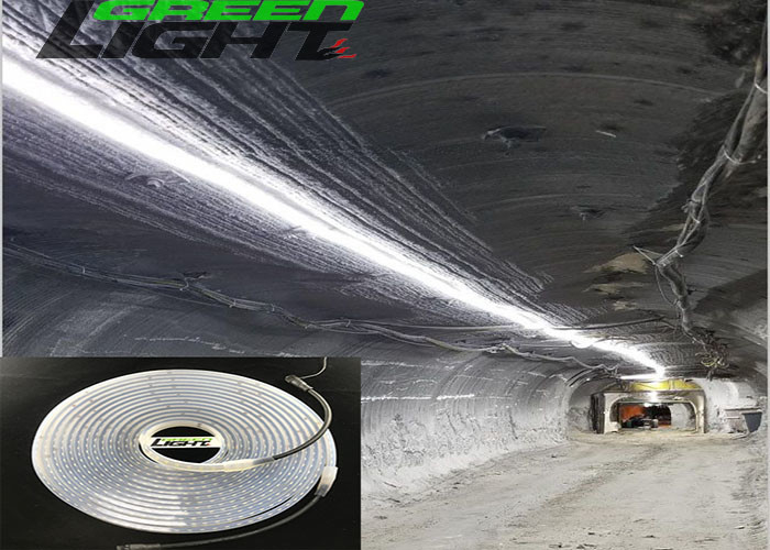 Çok renkli Yüksek Parlaklık Led Şerit Işıklar Su Geçirmez 36Volt SMD5050 Madencilik Tüneli Dış Mekan İçin Soğuk Beyaz